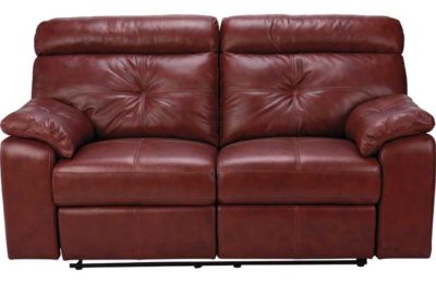 HOME Cameron Large Manual Recliner Sofa - Chestnut